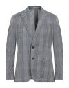 Cc Collection Corneliani Man Blazer Slate Blue Size 40 Virgin Wool In Blue