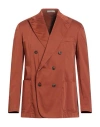 Cc Collection Corneliani Man Blazer Tan Size 40 Cotton, Elastane In Brown