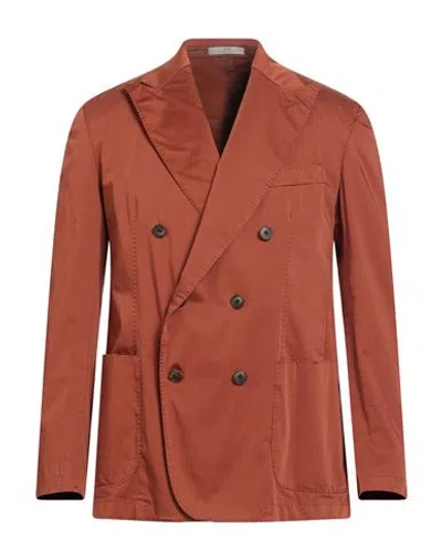 Cc Collection Corneliani Man Blazer Tan Size 40 Cotton, Elastane In Brown