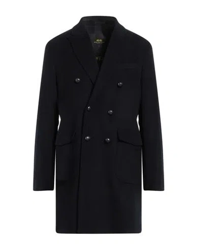 Cc Collection Corneliani Man Coat Midnight Blue Size 46 Wool, Polyester, Cashmere