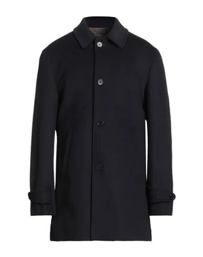 Cc Collection Corneliani Man Coat Midnight Blue Size 48 Wool, Polyester