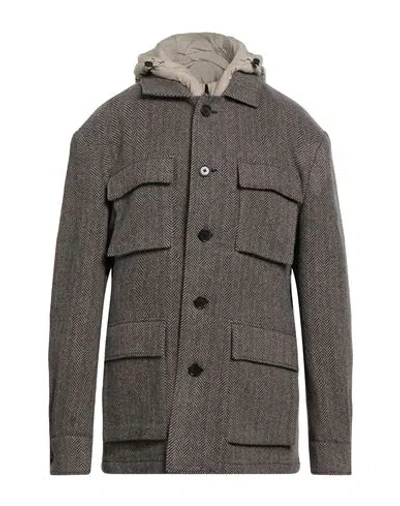 Cc Collection Corneliani Man Coat Taupe Size 46 Virgin Wool, Polyamide