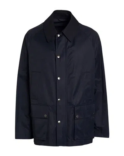 Cc Collection Corneliani Man Overcoat & Trench Coat Midnight Blue Size 40 Cotton, Polyamide