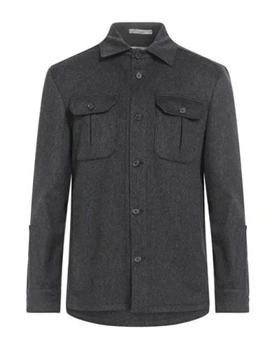 Cc Collection Corneliani Man Shirt Charcoal Size 44 Virgin Wool In Gray
