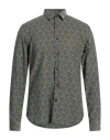 Cc Collection Corneliani Man Shirt Military Green Size 16 Cotton In Green