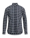 Cc Collection Corneliani Man Shirt Navy Size 15 ¾ Cotton In Navy Blue