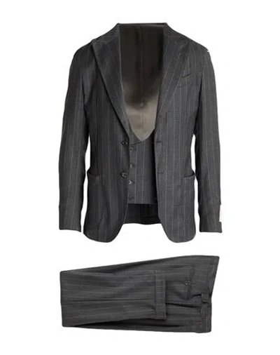 Cc Collection Corneliani Man Suit Grey Size 38 Virgin Wool, Elastane In Green