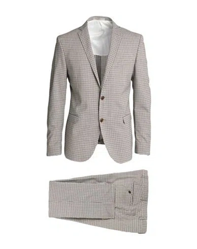 Cc Collection Corneliani Man Suit Military Green Size 40 Virgin Wool, Polyester, Elastane