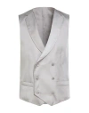 Cc Collection Corneliani Man Tailored Vest Light Grey Size 40 Polyester In Multi