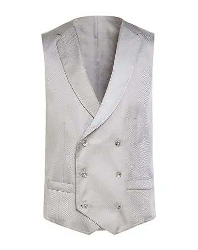 Cc Collection Corneliani Man Tailored Vest Light Grey Size 40 Polyester In Multi
