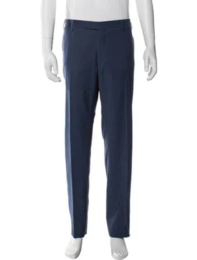 Pre-owned Cc Collection Corneliani Virgin Wool Dress Pants In Blue