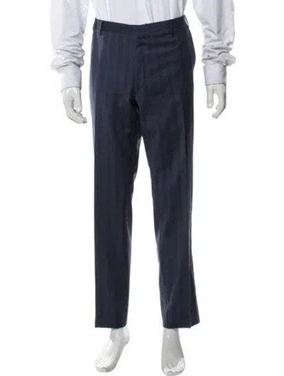 Pre-owned Cc Collection Corneliani Virgin Wool Dress Pants In Blue