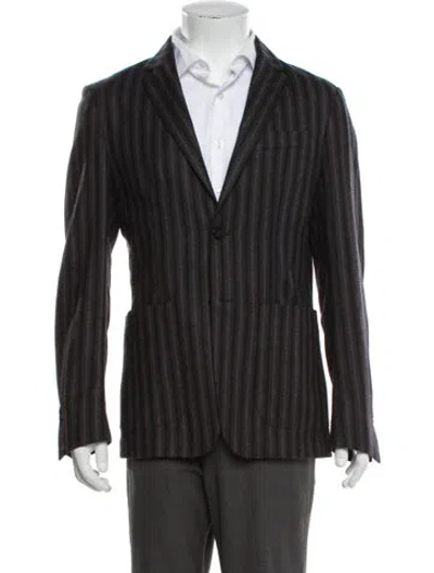 Pre-owned Cc Collection Corneliani Wool Striped Blazer In Multicolor