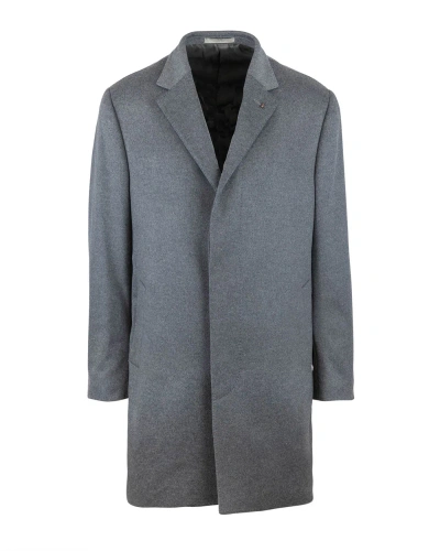 Cc Corneliani Gray Coat In Wool In 017