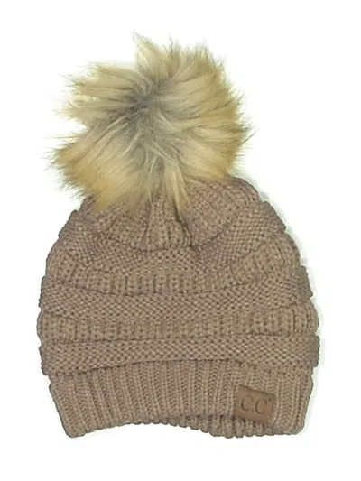 Pre-owned C.c Exclusives Beanie Hat In Brown