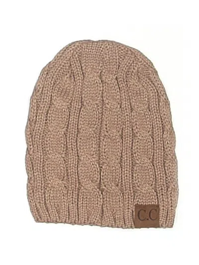 Pre-owned C.c Exclusives Beanie Hat In Brown