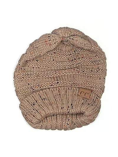 Pre-owned C.c Exclusives Beanie Hat In Brown