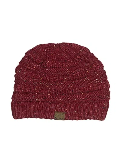 Pre-owned C.c Exclusives Beanie Hat In Burgundy