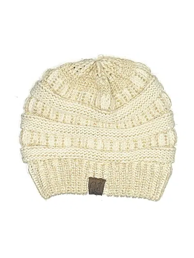 Pre-owned C.c Exclusives Beanie Hat In Gold