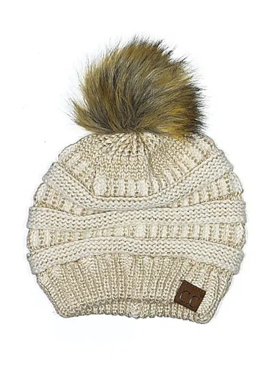 Pre-owned C.c Exclusives Beanie Hat In Gold