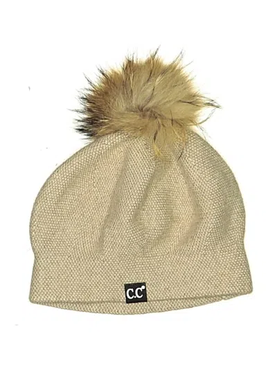Pre-owned C.c Exclusives Beanie Hat In Gold
