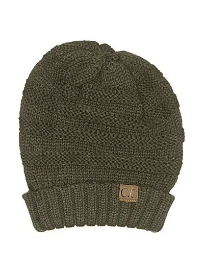 Pre-owned C.c Exclusives Beanie Hat In Green