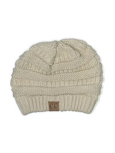 Pre-owned C.c Exclusives Beanie Hat In Ivory