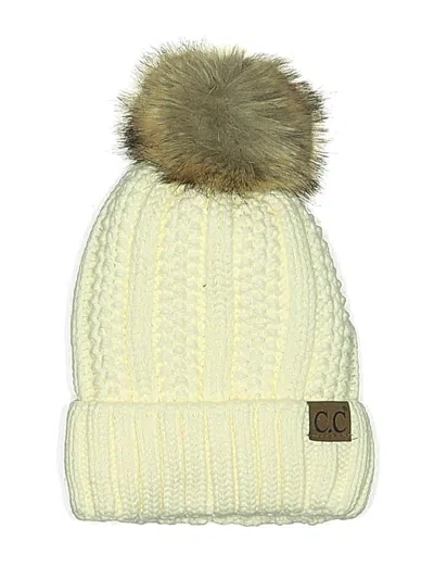 Pre-owned C.c Exclusives Beanie Hat In Ivory