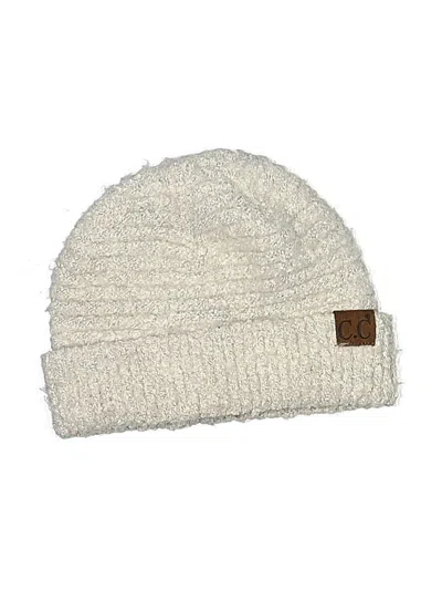 Pre-owned C.c Exclusives Beanie Hat In Ivory