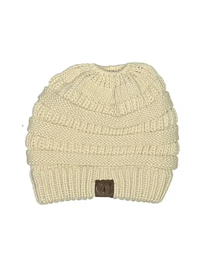 Pre-owned C.c Exclusives Beanie Hat In Ivory