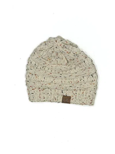 Pre-owned C.c Exclusives Beanie Hat In Ivory