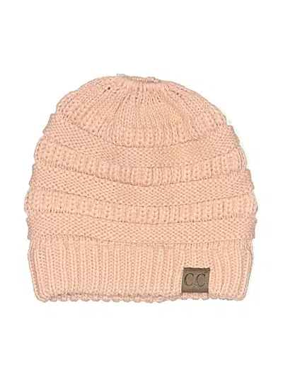Pre-owned C.c Exclusives Beanie Hat In Pink