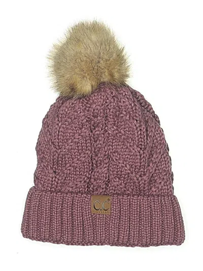 Pre-owned C.c Exclusives Beanie Hat In Pink