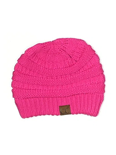 Pre-owned C.c Exclusives Beanie Hat In Pink