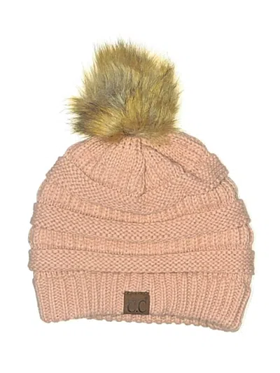 Pre-owned C.c Exclusives Beanie Hat In Pink