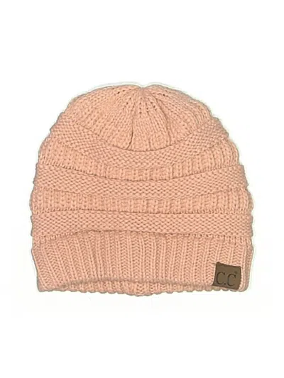 Pre-owned C.c Exclusives Beanie Hat In Pink
