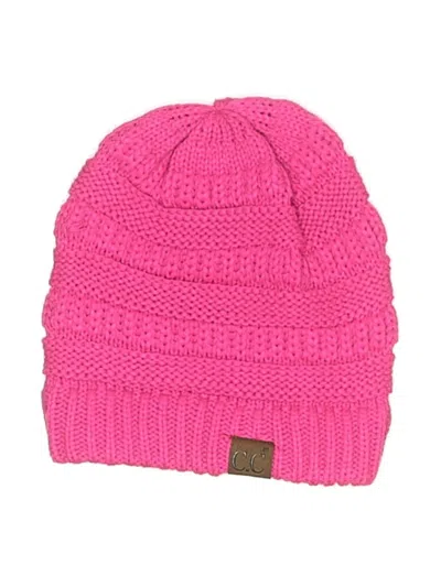 Pre-owned C.c Exclusives Beanie Hat In Pink