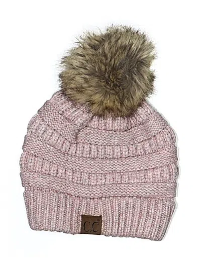 Pre-owned C.c Exclusives Beanie Hat In Pink