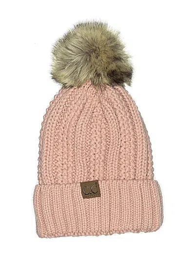 Pre-owned C.c Exclusives Beanie Hat In Pink