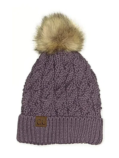 Pre-owned C.c Exclusives Beanie Hat In Purple