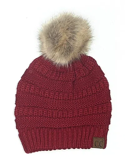 Pre-owned C.c Exclusives Beanie Hat In Red