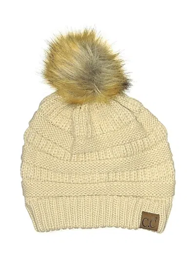 Pre-owned C.c Exclusives Beanie Hat In Tan