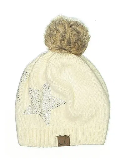 Pre-owned C.c Exclusives Beanie Hat In White