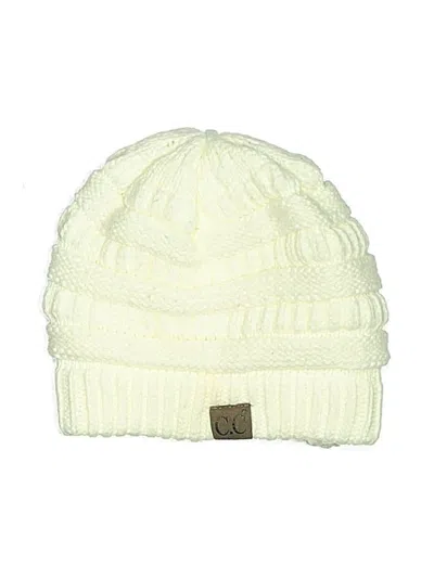 Pre-owned C.c Exclusives Beanie Hat In White