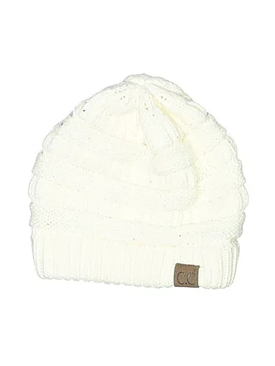 Pre-owned C.c Exclusives Beanie Hat In White
