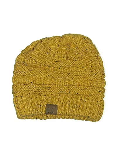 Pre-owned C.c Exclusives Beanie Hat In Yellow