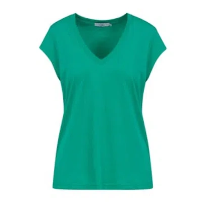Cc Heart Basic V-neck T-shirt Clover Green