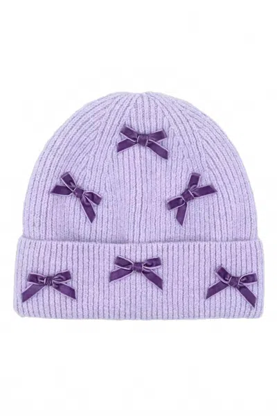 Cc Women's Ribbon Beanie In Lavender In Blue