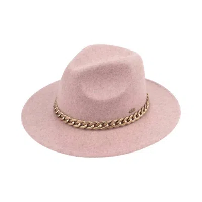 Cc Women's Vegan Felt Panama Brim Hat In Heather Dark Rose In Neutral