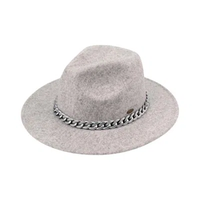 Cc Women's Vegan Felt Panama Brim Hat In Heather Dove In Gray